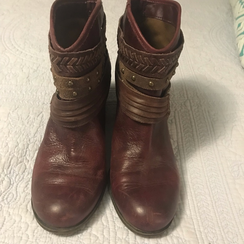 Leather booties size 9